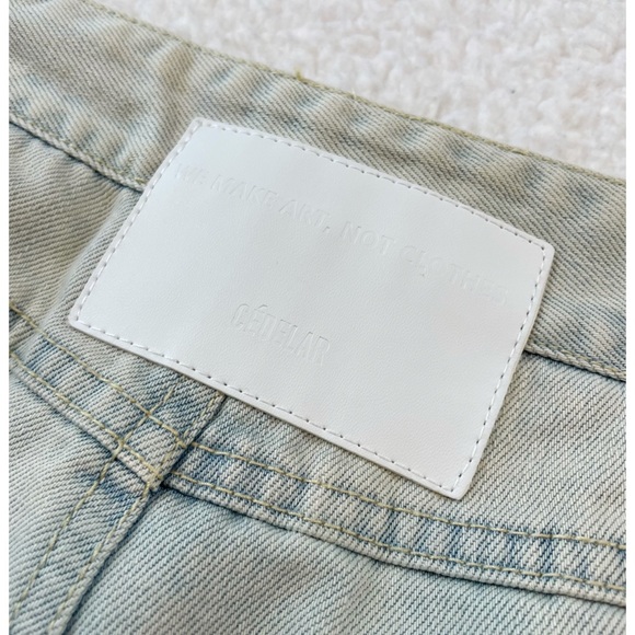 (NWT) CÉDELAR • Reyi Two-Tone Colorblock High Waisted Flare Jeans - Picture 10 of 16